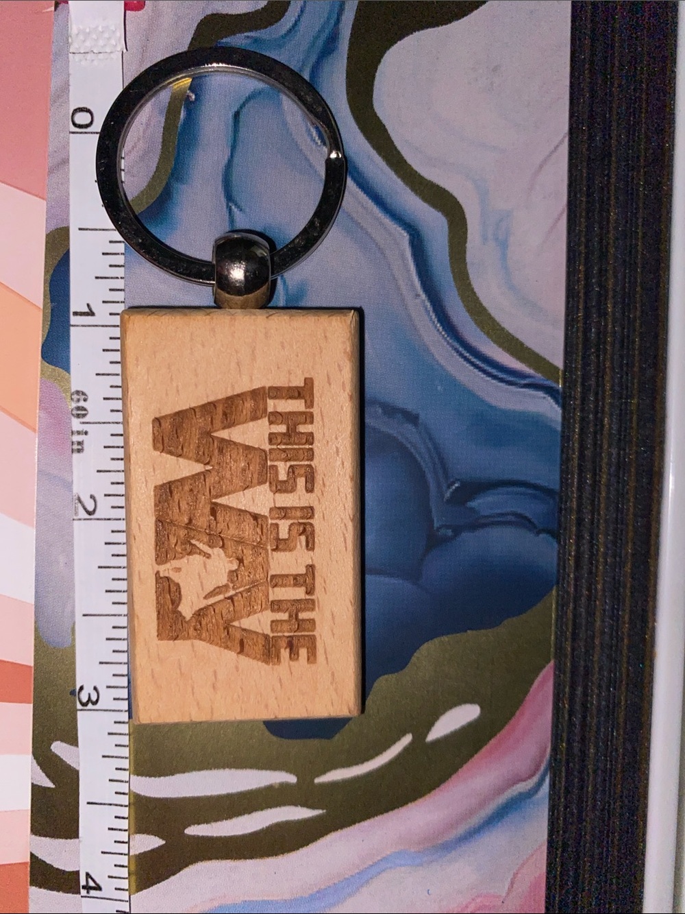 Wooden 'This Is The Way' Keychain